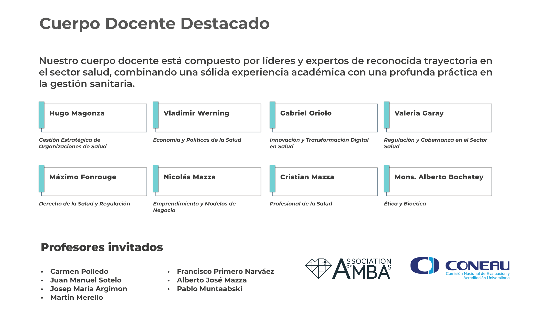 MBA Salud - Docentes