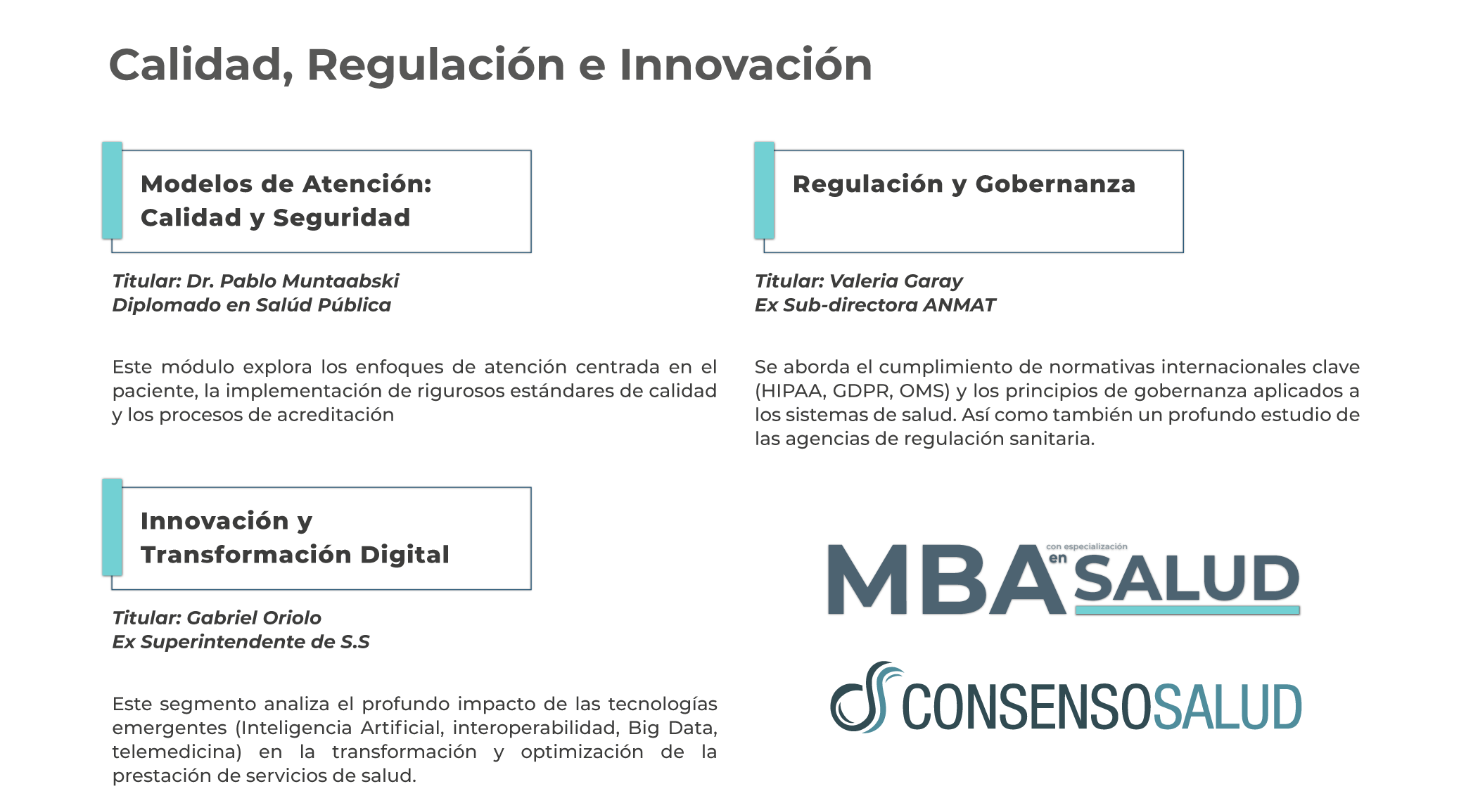 MBA Salud - Módulos 3