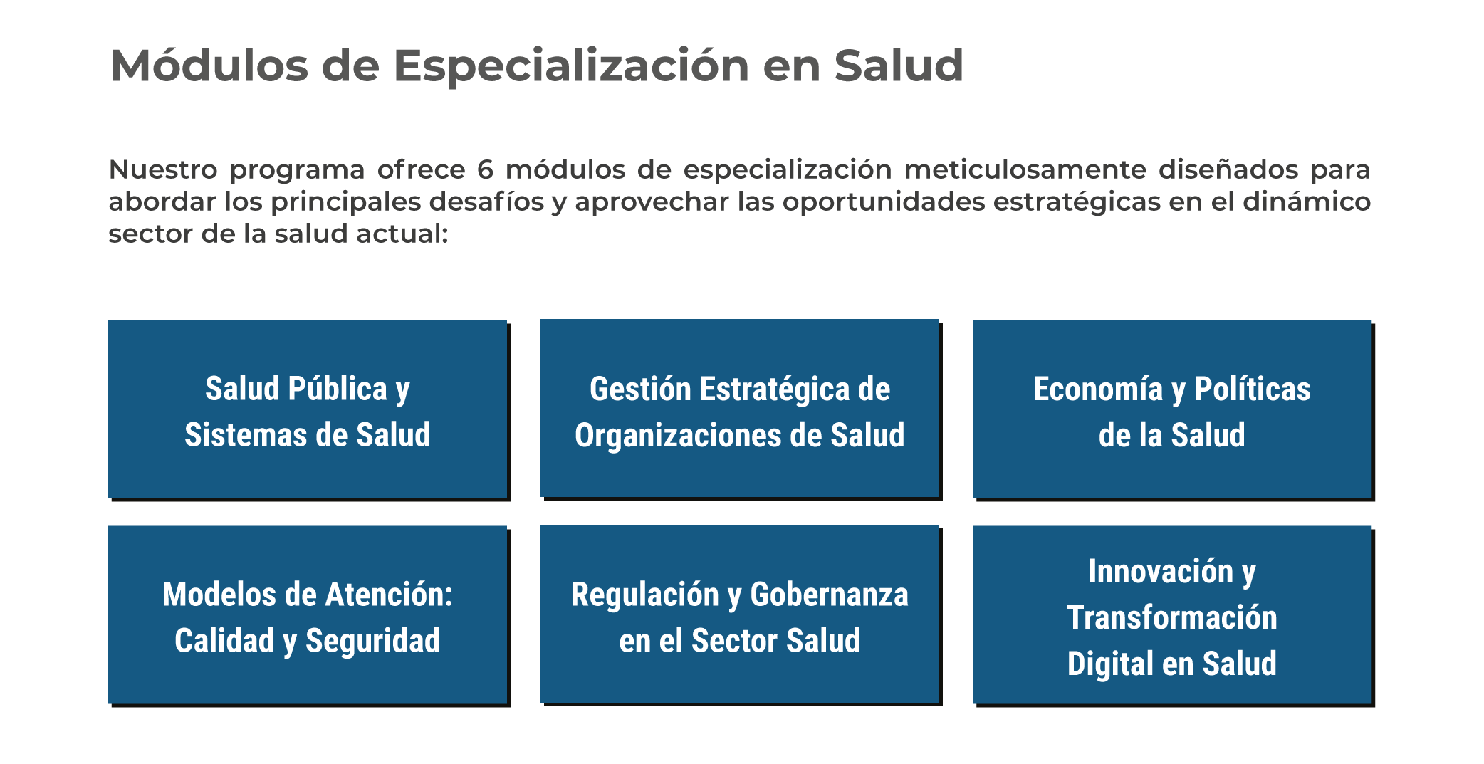 MBA Salud - Módulos especialidad